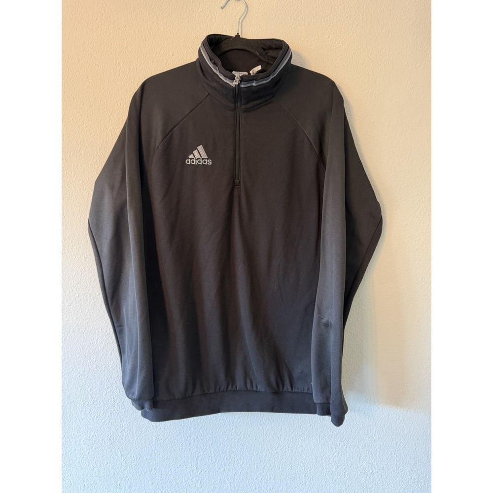 ADIDAS ClimaWarm Full‎ Zip Jacket Size L Black Large Black Gray Three Stripe